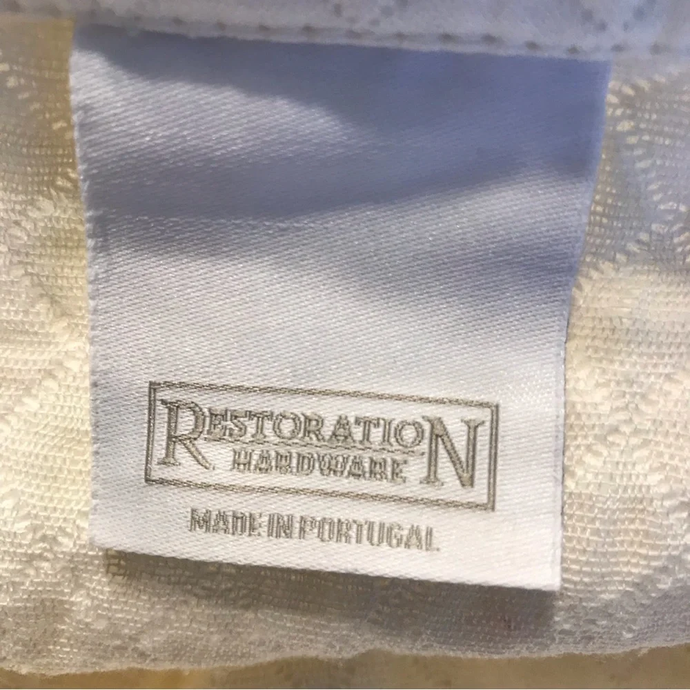 Restoration Hardware Vintage-Washed Diamond Matelasse Standard pillow sham White